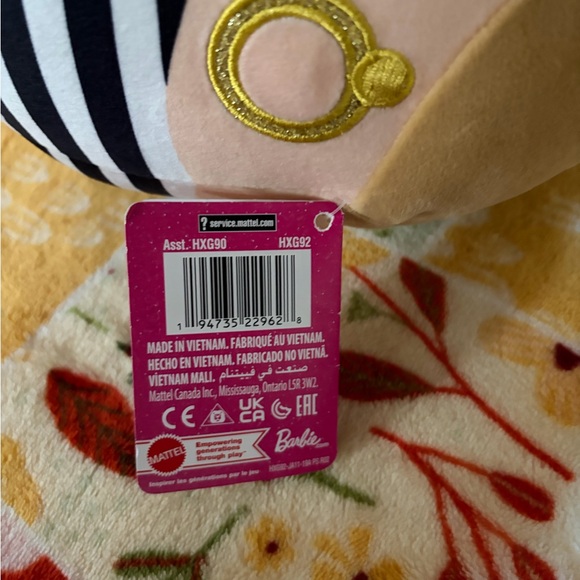 ❤️Barbie Cuutopia Plush, 10-inch Soft Pillow Doll with Chevron Swimsuit NWT - Picture 5 of 10